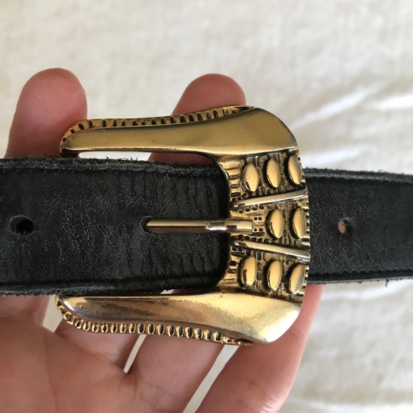 Vintage Cache Black Gold Statement Belt - Picture 3 of 12